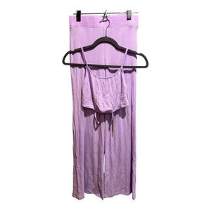 NWT Jonathan Simkhai Ribbed Loungewear Set In Lilac |‎ Size XS